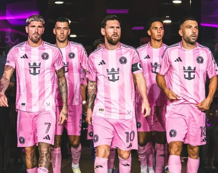 Lionel Messi dan pemain Inter Miami lainnya.