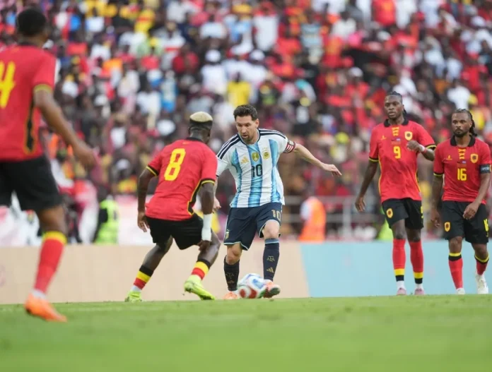 Lionel Messi di laga Argentina vs Angola