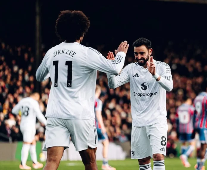 Joshua Zirkzee gol perdana musim ini Manchester United vs Crystal Palace.(