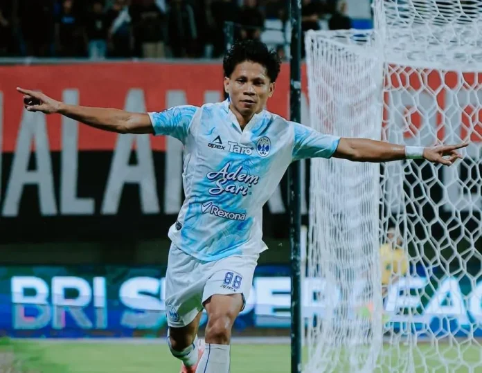Selebrasi gol Fahreza Sudin laga PSIM Yogyakarta vs Madura United