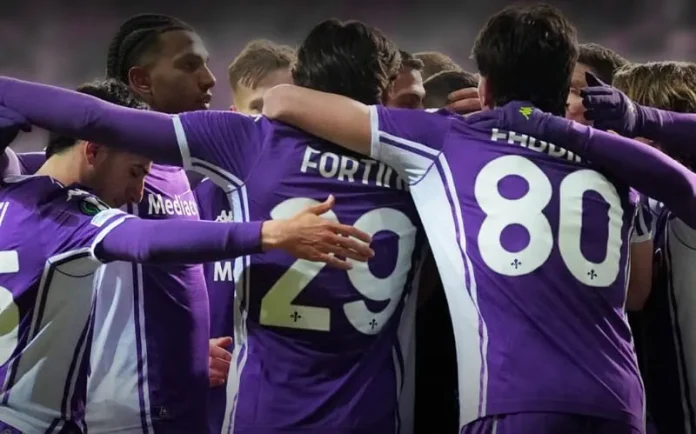Fiorentina menjamu Jagiellonia Białystok dengan keunggulan agregat 3-0 pada leg kedua UEFA Conference League 2025-2026 di Firenze. (1)