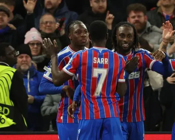 Selebrasi Evann Guessand gol kedua Crystal Palace vs Zrinjski Mostar
