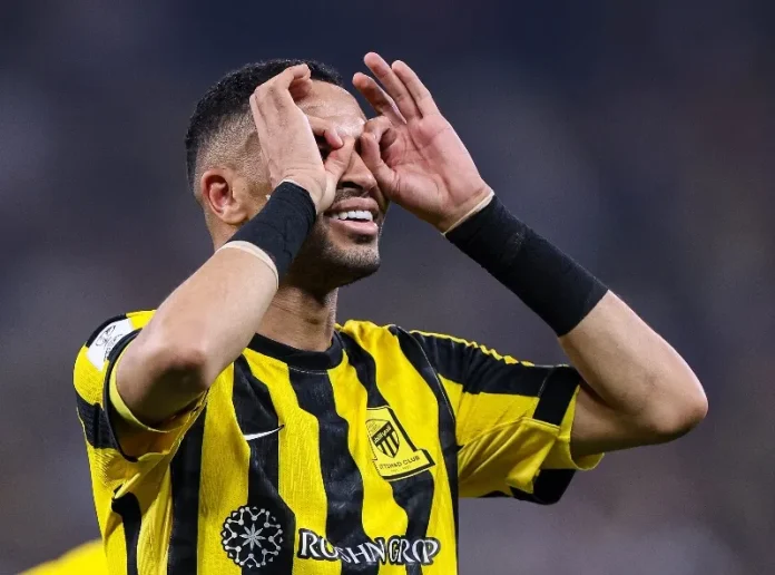 Striker Maroko Youssef En-Nesyri mencetak gol pertama setelah direkrut Al Ittihad pada bursa transfer musim dingin 2025-2026