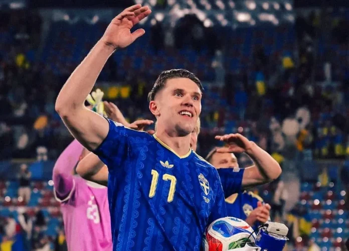 Penyerang Swedia, Viktor Gyokeres mencetak hattrick ke gawang Ukraina dalam semifinal playoff Piala Dunia 2026 (1)