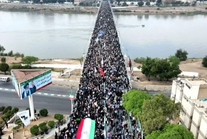 Warga Iran mengikuti aksi Hari Al-Quds Internasional di berbagai kota untuk menyatakan solidaritas terhadap Palestina dan menentang tindakan Israel (1)