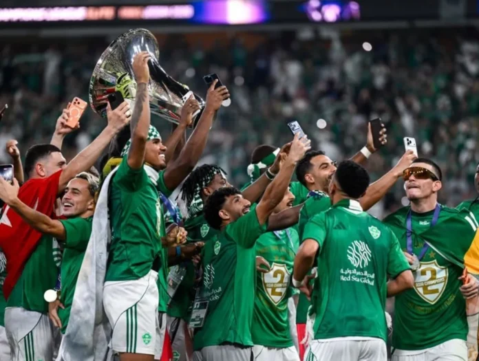 Pemain Al Ahli Saudi FC merayakan kemenangan usai menjuarai AFC Champions League Elite 2026