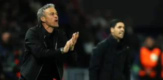 Pelatih PSG, Luis Enrique (kiri) dan Manajer Arsenal Mikel Arteta (kanan) siap beradu strategi dalam laga puncak Final Liga Champions 2026 di Puskas Arena, Budapest.