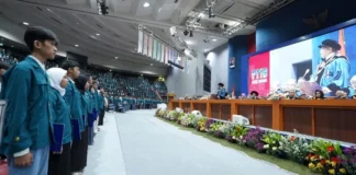 Institut Teknologi Bandung (ITB) menyelenggarakan Sidang Terbuka Penerimaan Mahasiswa Baru (PMB) Semester I Tahun Akademik 2026/2027 di Sasana Budaya Ganesa (Sabuga) ITB, Rabu (5/8/2026).